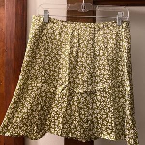 Reformation Benson 100% Silk mini skirt